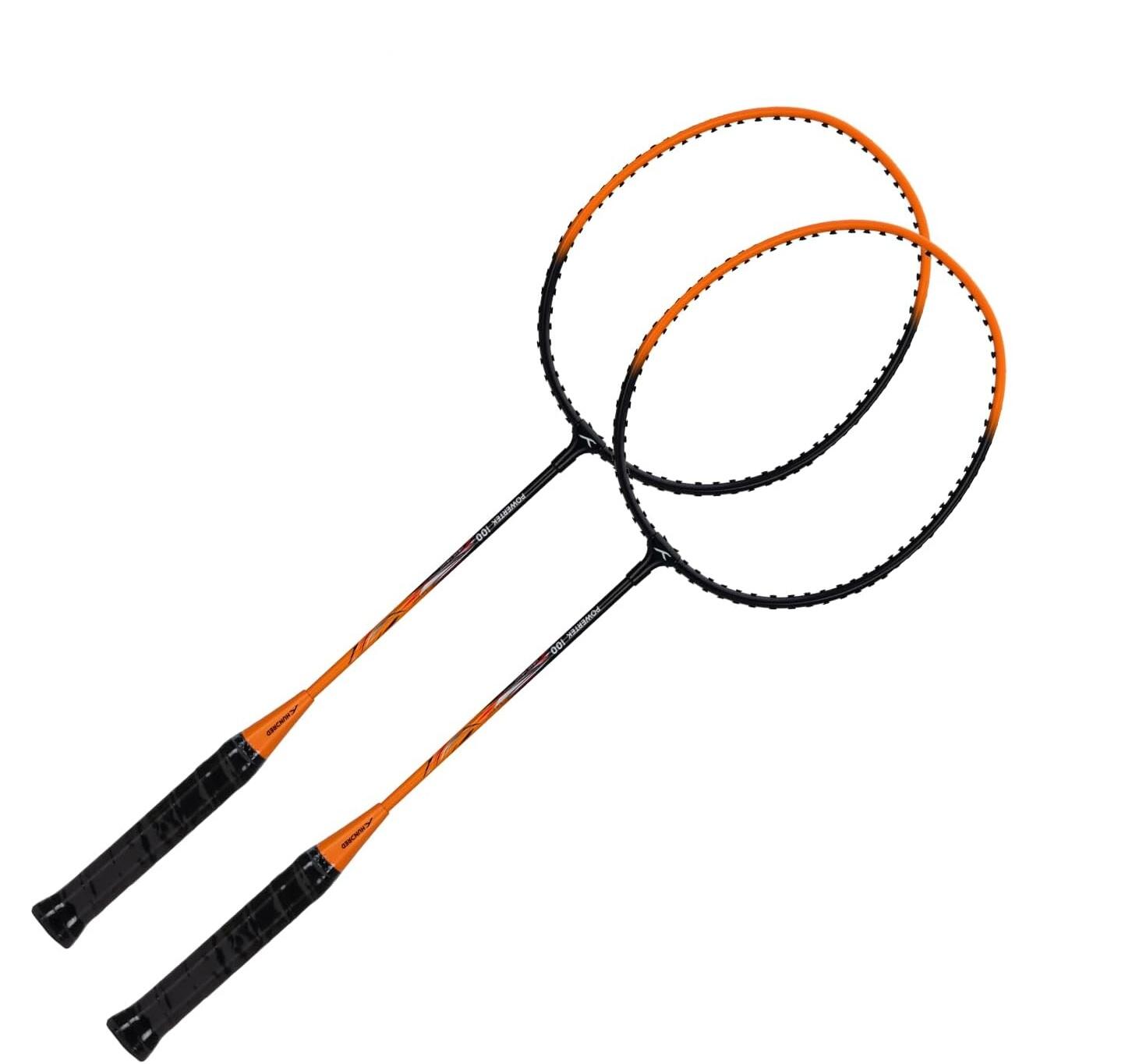 Badminton-Set mit 2 Schlägern 2 Griffe und Hülle – Powertek 100 für Anfänger 5/7