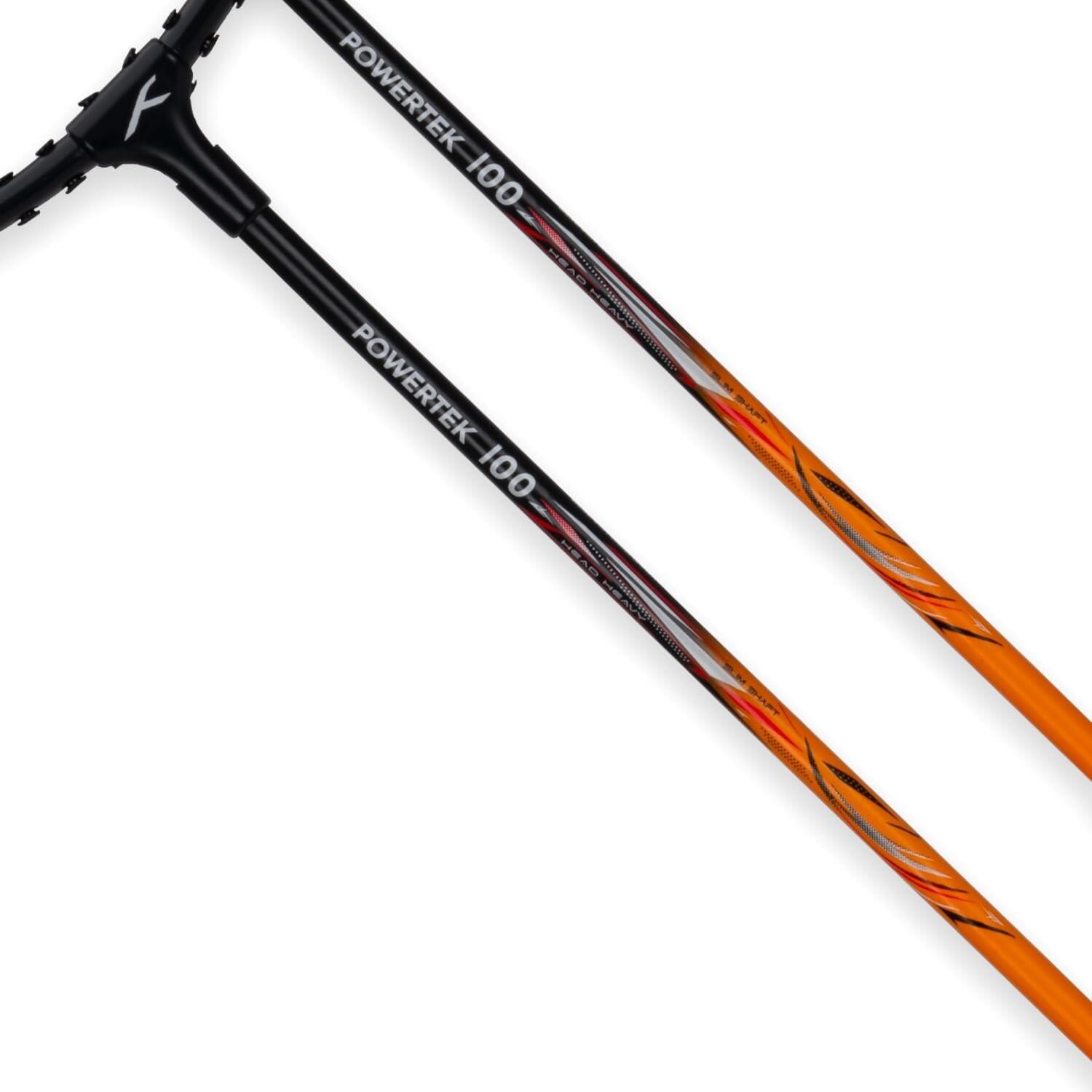 Badminton-Set mit 2 Schlägern 2 Griffe und Hülle – Powertek 100 für Anfänger 4/7