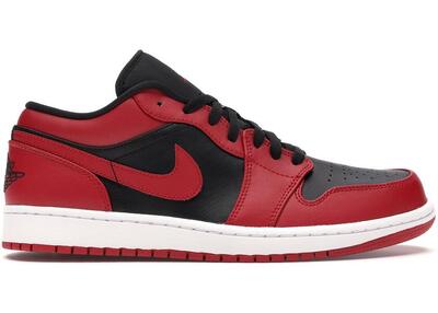 Scarpe - Uomo - Pelle imbottita - Jordan 1 Low - rosso/nero