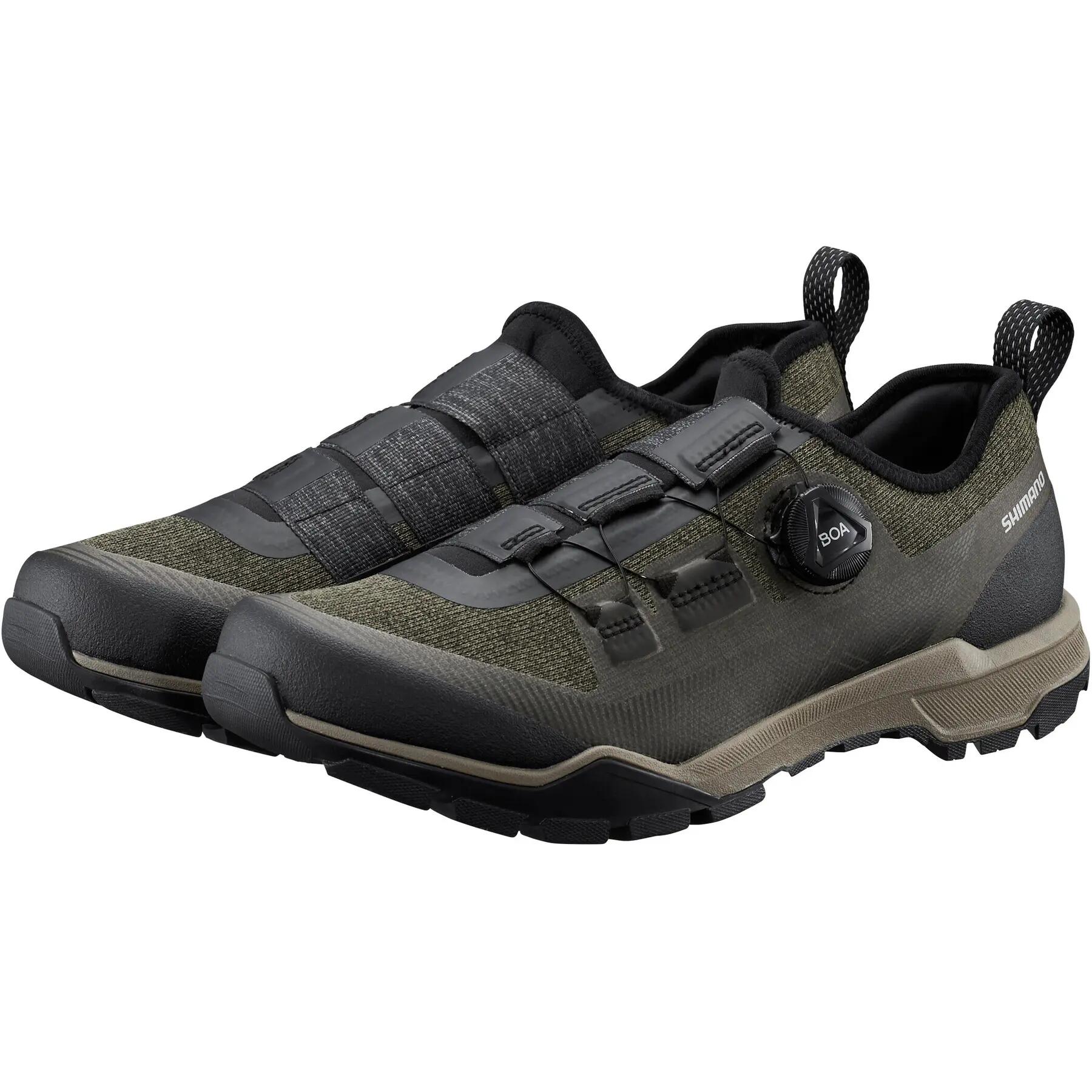 Touring-Fahrradschuhe EX700, Olive 3/6