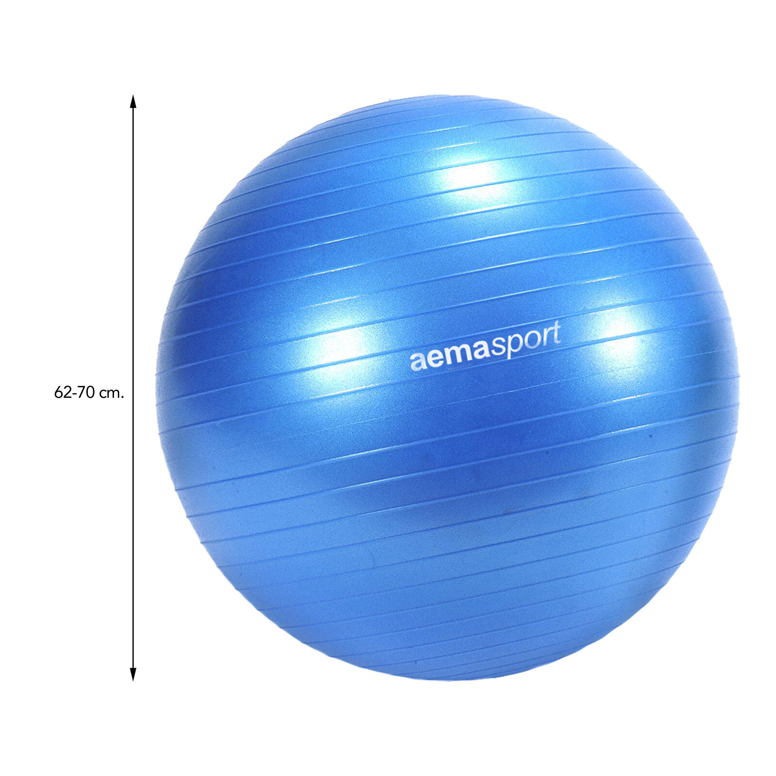 Fitball Pelota de Pilates. Gymball (Sistema Antireventón, 55cm. Rosa) 3/5