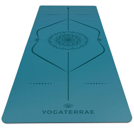 TAPIS DE YOGA ANTIDÉRAPANT NATUREL Confort Vert Menthe PU-Caoutchouc Mandala