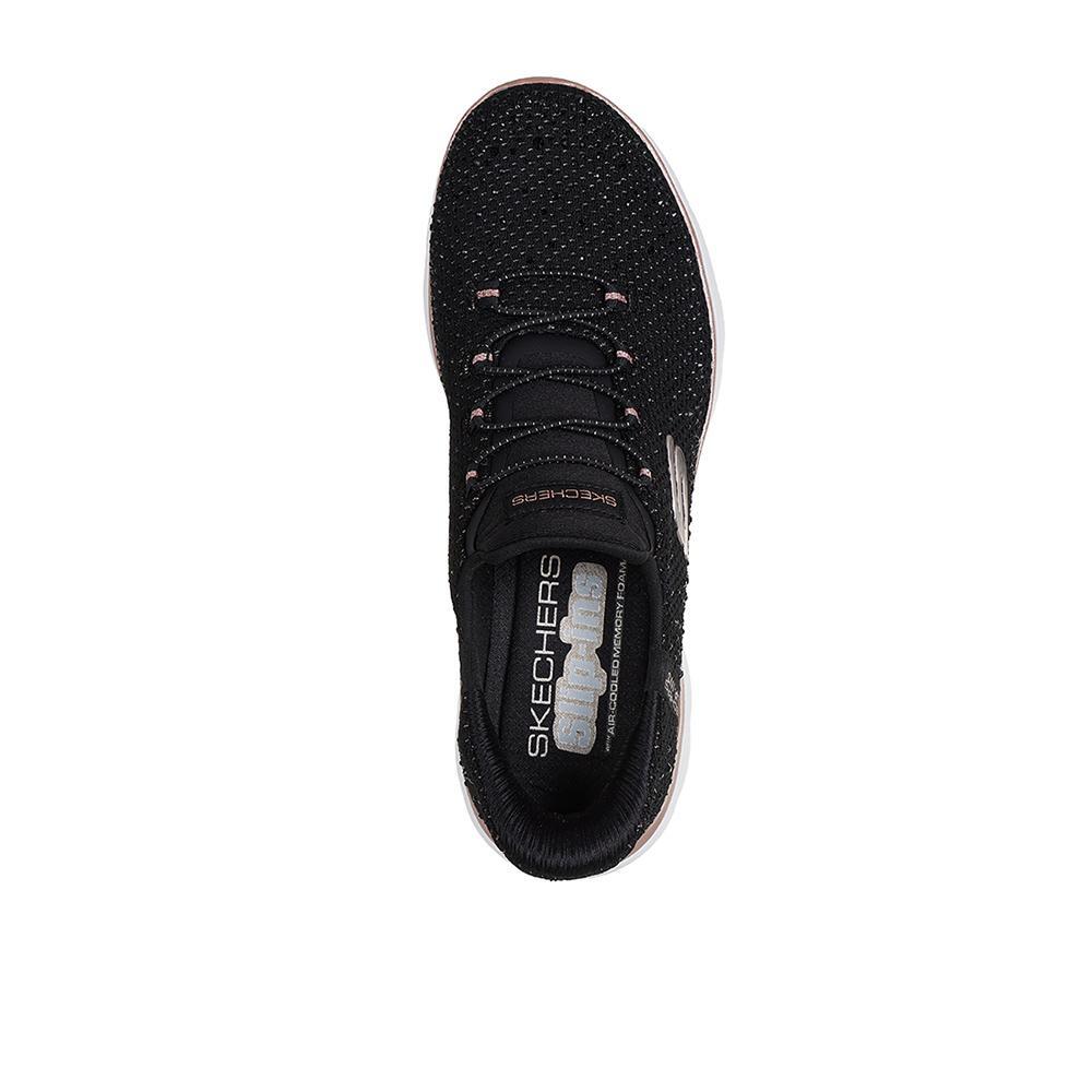 Zapatillas Skechers Mujer Summits Brilliant Shine Negro 3/4