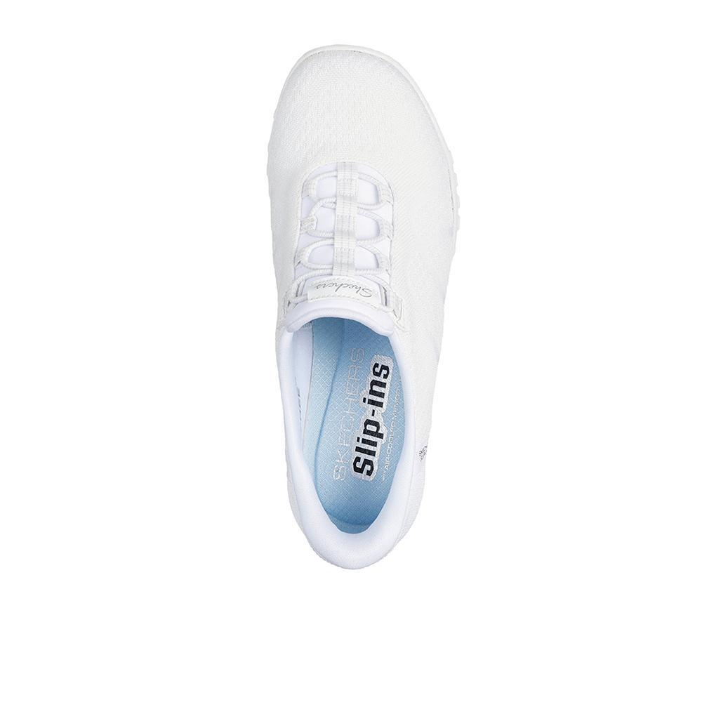 Tênis Skechers Women's Breathe-Easy Knitty Waves Brancos 3/4