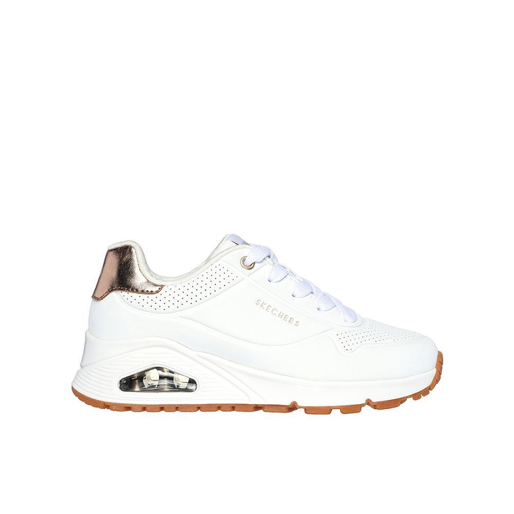 Skechers Uno Gen1 - Shimmer Away Trainer COL: White, SIZE: UK 13 Kids