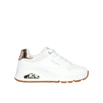 Skechers kinderen uno gen1 shimmer away sneakers wit