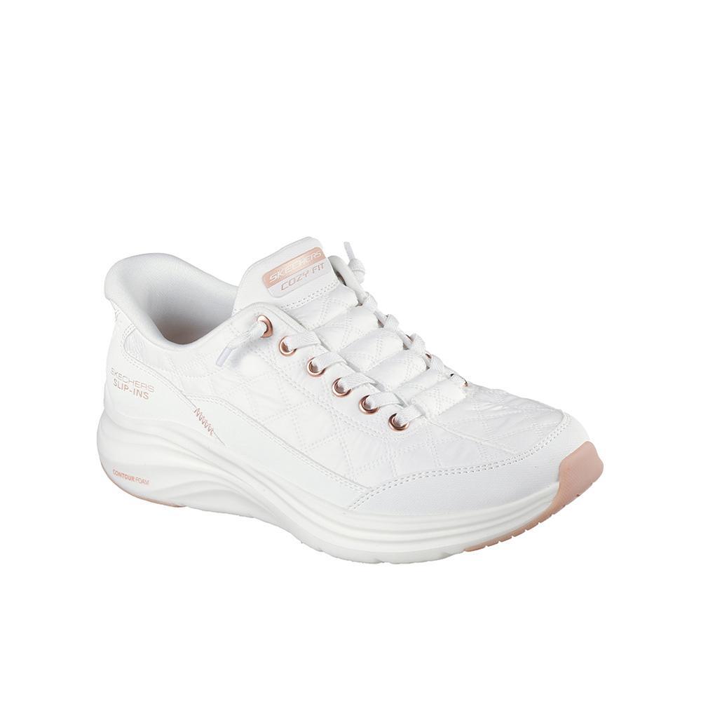 Baskets FEMME Skechers Sli-ins Contour Foam Cozy Fit Golden Hou BLANC 2/6
