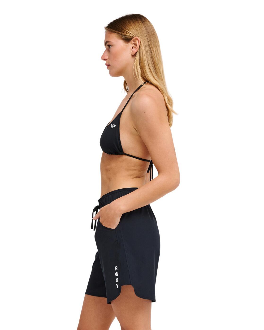 Boardshorts ROXY WAVE 7" Negro Mujer 3/4
