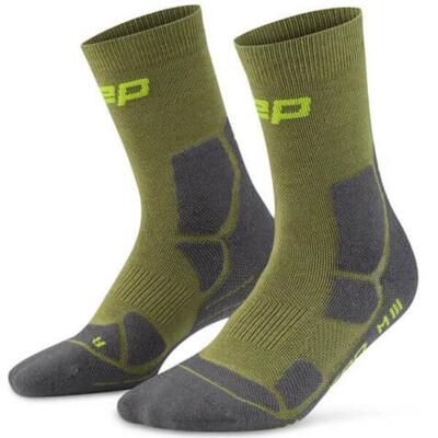 Cep hiking merino mid-cut compressie - zwart/grijs - dames (34/37)
