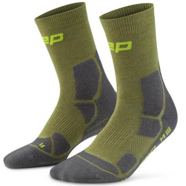 Sosete CEP Outdoor Merino Mid-Cut Compressie