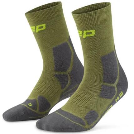 CEP Hiking Merino Mid-Cut Compressie - Olijfgroen - Heren(42/45)