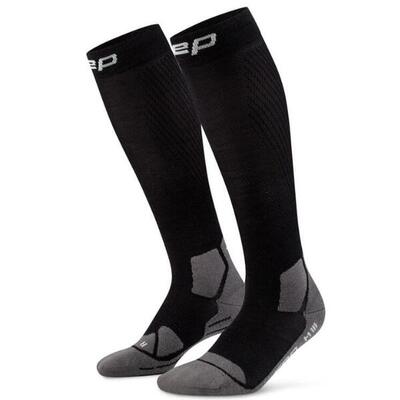 Cep hiking light merino tall compressie wandelsokken - zwart - dames