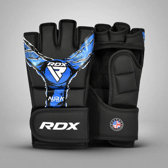 Gants de MMA RDX Aura F17 Noir/Bleu - Taille XL