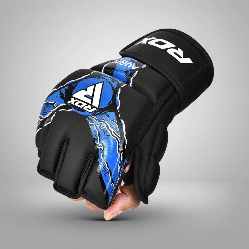 MMA Handschuhe RDX Aura F17 Schwarz/Blau - Grösse XL 2/7