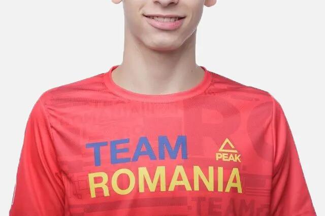 Tricou Poly Peak TeamRomania20 Rosu 3/4