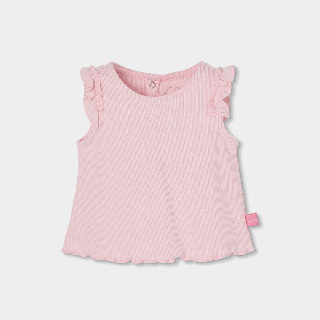 Conjuntos de verano de gimnasía bebé niña boboli rosa 3/7