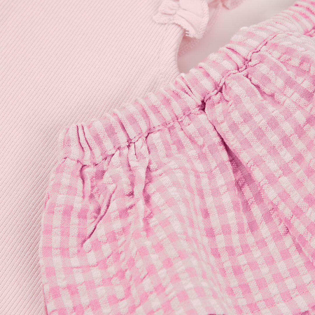 Conjuntos de verano de gimnasía bebé niña boboli rosa 7/7