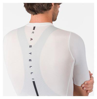 Camisola de manga curta Castelli Drittone Branca para homem 4/6