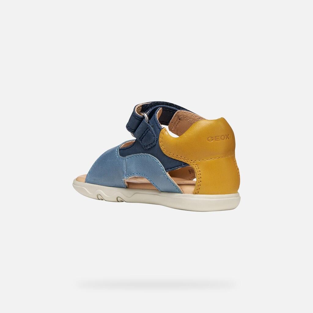 Sandales Bébé Garçon B SANDAL STEPPIEUP BOY Bleu Marine/Ocre 4/7
