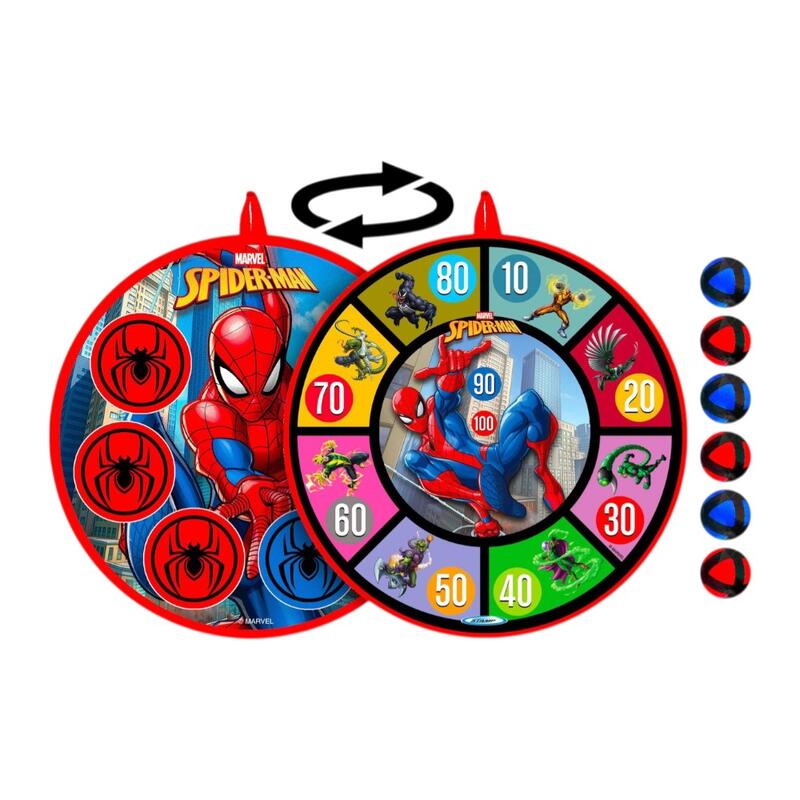 Set placă țintă cu 6 bile lipicioase pentru copii, cu două fețe, multicolor, Spi