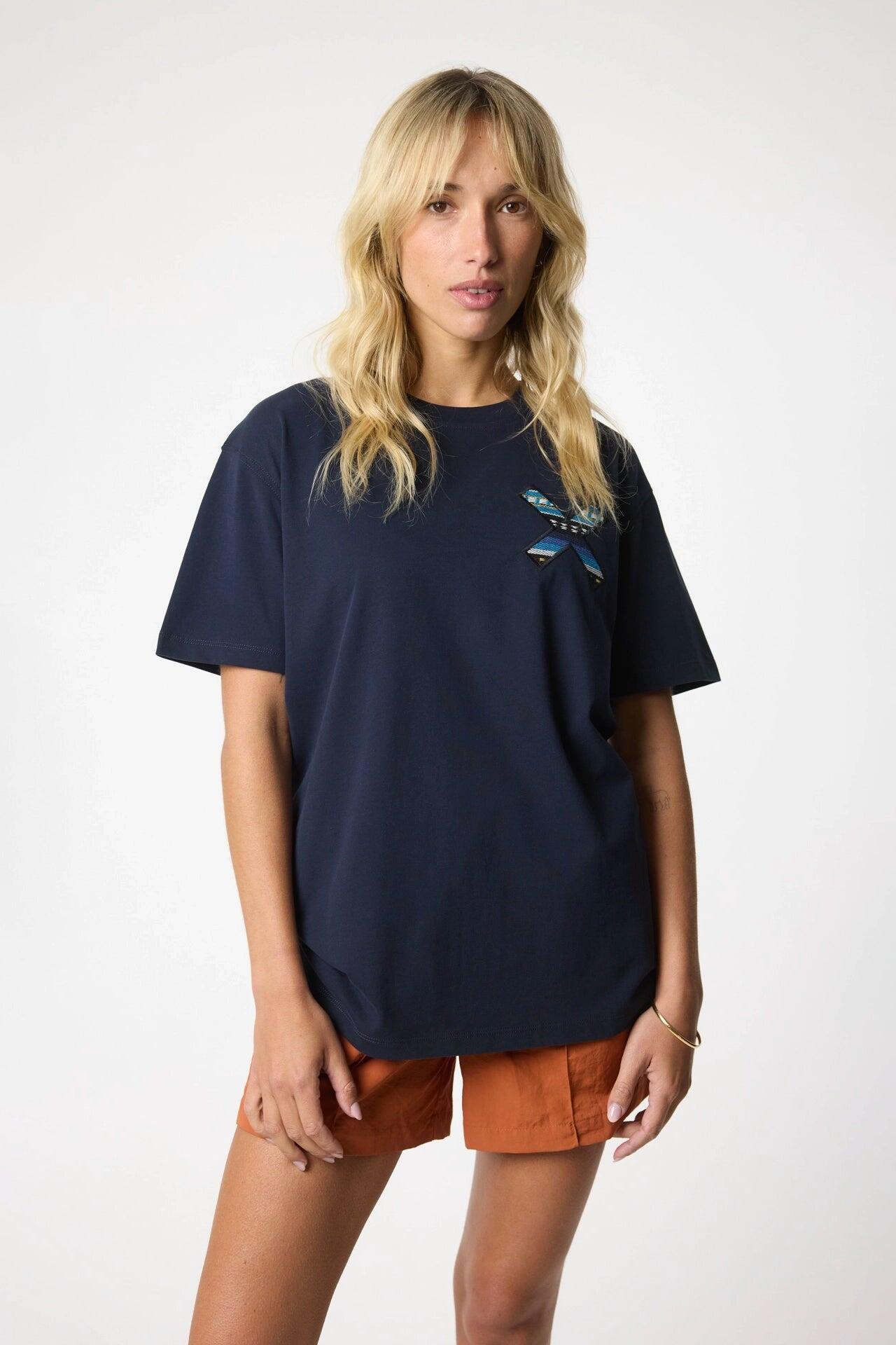 Camiseta Blue Banana Azul Marino de Algodón 100% Orgánico 4/6