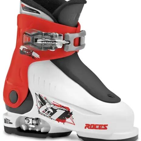 Roces Idea Up 6in1 adjustable Kids Ski Boots - 16-18.5 - White/Red