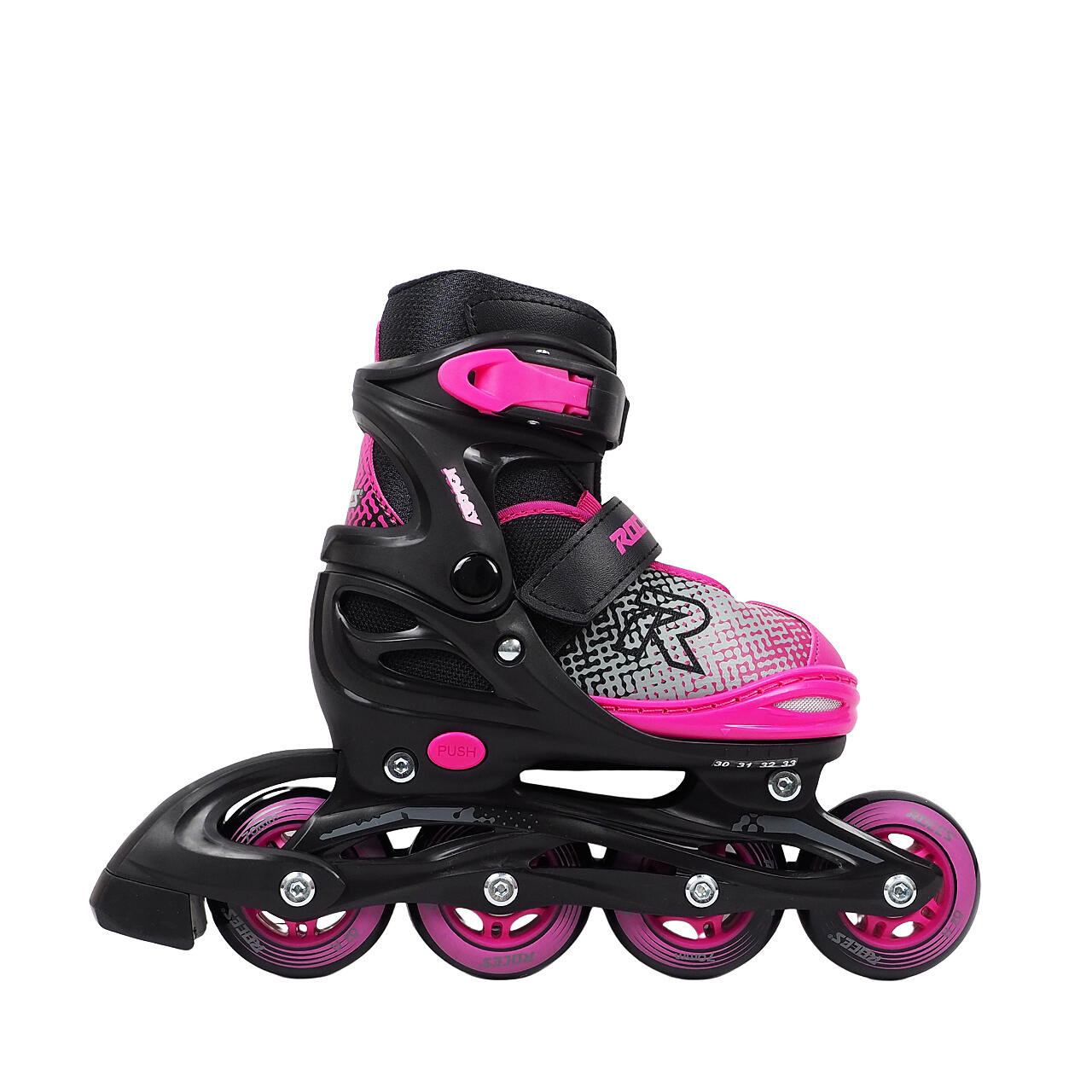 Patines - Jokey X - Ajustable - Niñas - Negro - Rosa 2/7