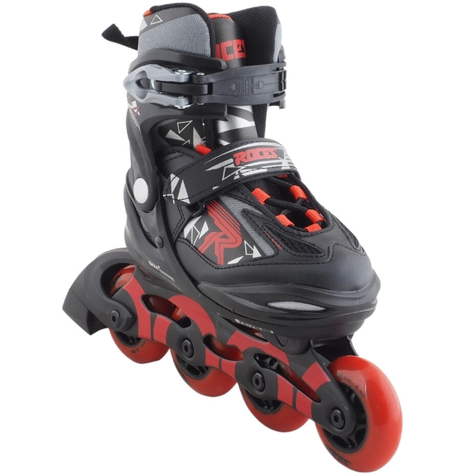 Patines Moody TIF - Niños - Ajustable - Negro - Rojo 2/6
