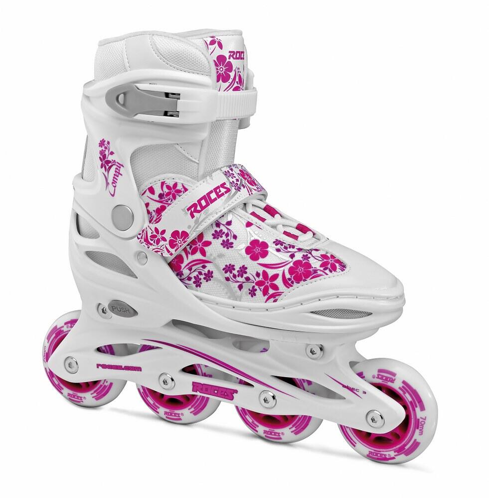 Pattini - Compy 8.0 - Ragazze - Regolabile - Bianco - Rosa 2/6