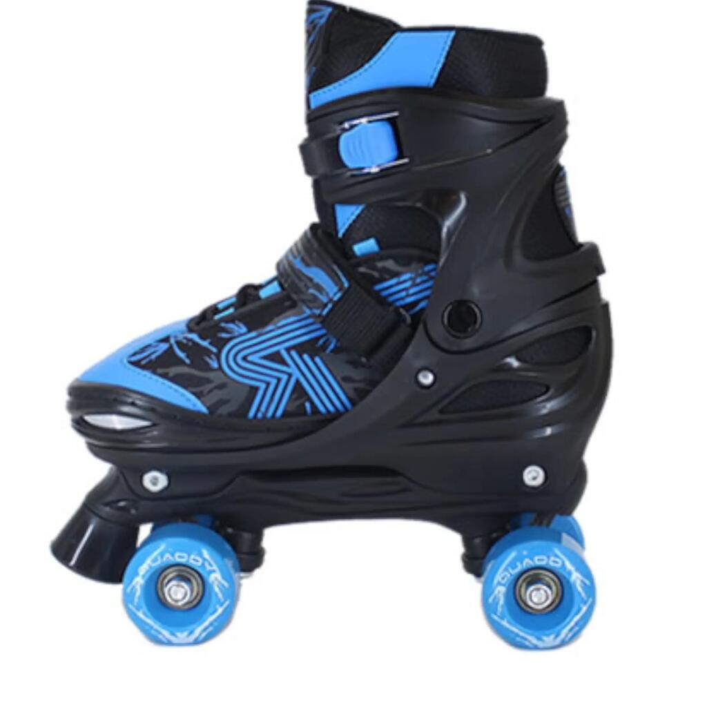 Quad Skates - Quaddy 3.0 - Kids - Adjustable in size - Black - Blue