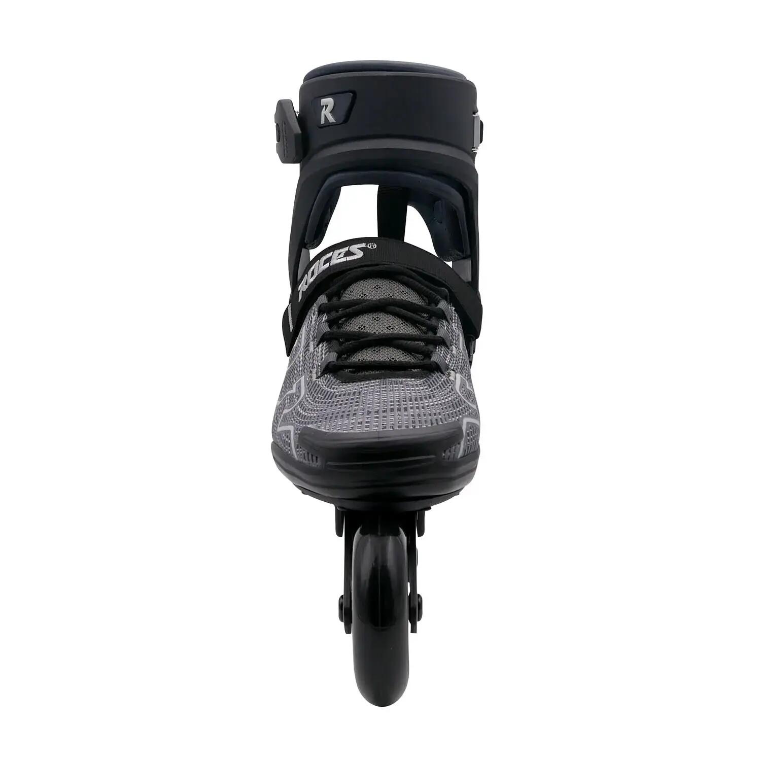 R-Evo 84 – Adulti – Pattini in linea – Nero – Argento 2/8