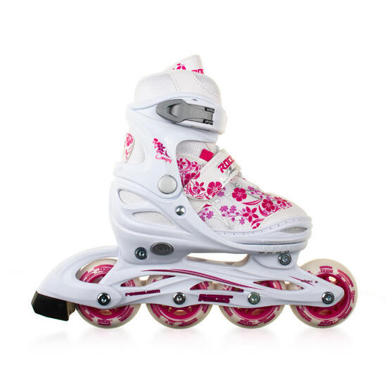 Pattini - Compy 8.0 - Ragazze - Regolabile - Bianco - Rosa