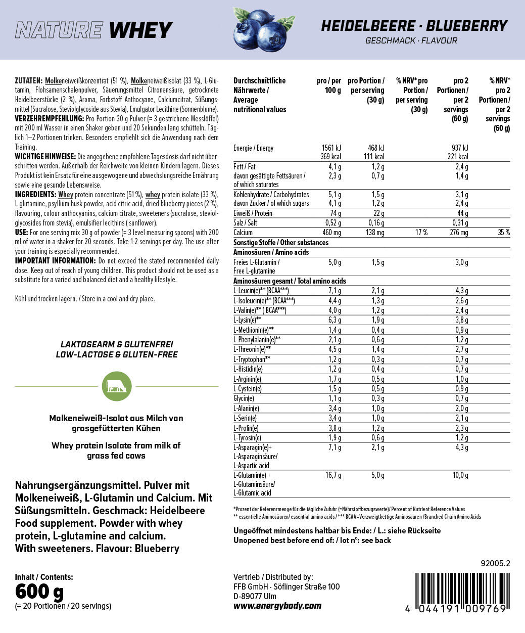 Nature Whey Protein Heidelbeere 4/4