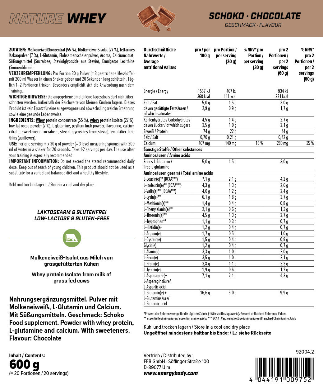 Nature Whey Schoko 4/4