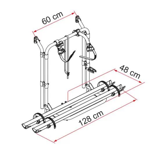 Portabicicletas Fiamma Carry Bike 200 D para furgonetas con doble puerta trasera 2/3