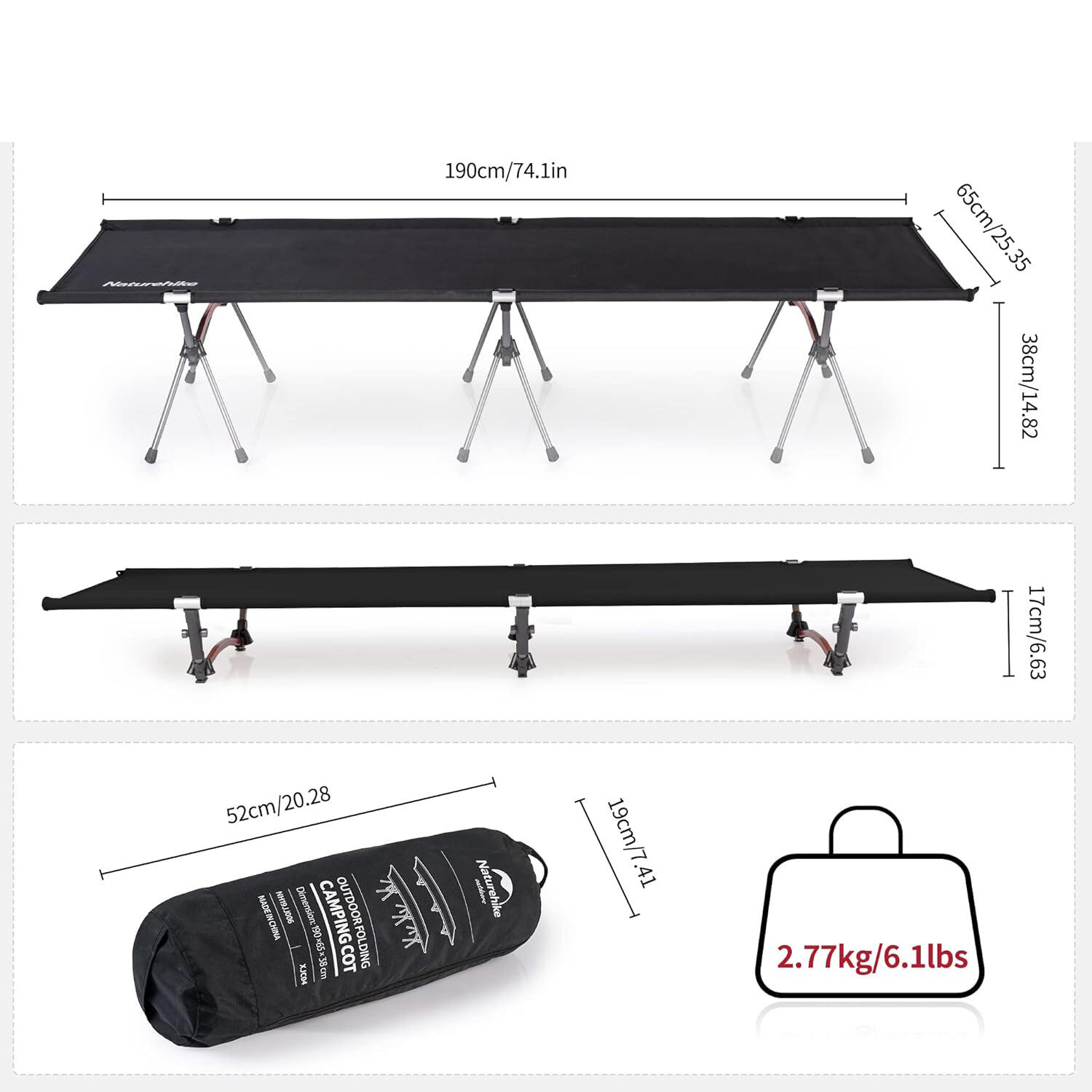 Campingliege XJC04 NH19JJ006 190x65cm 4/6