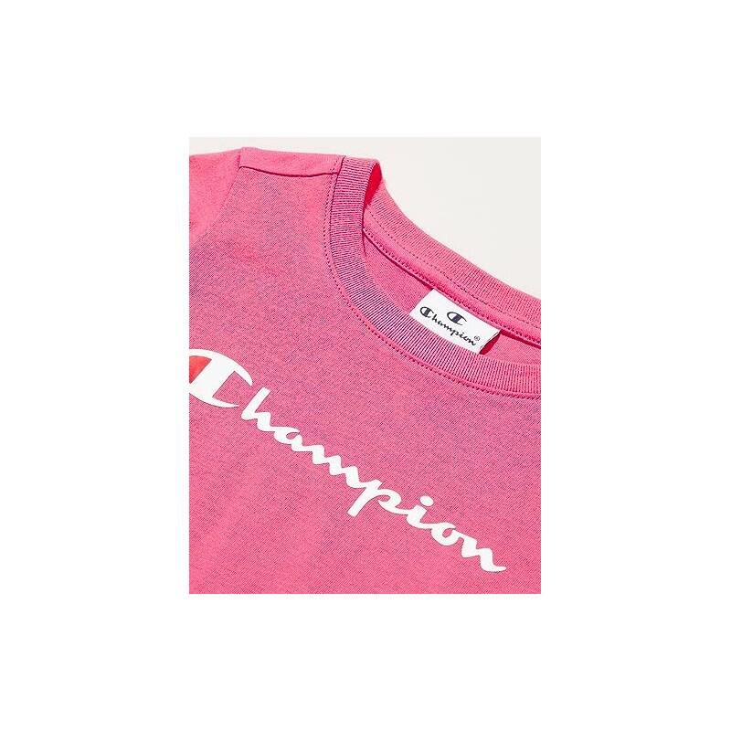 Camiseta Champion PS083 rosa niña manga corta algodón 5/5