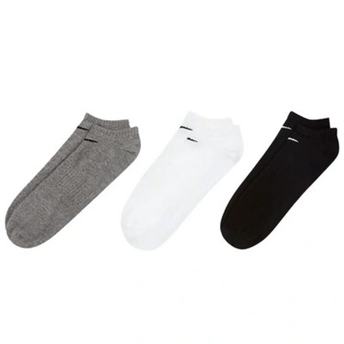 Uniseks Adult Everyday Lightweight Training NoShow Sokken (Wit/Zwart/Grijs) 4/4