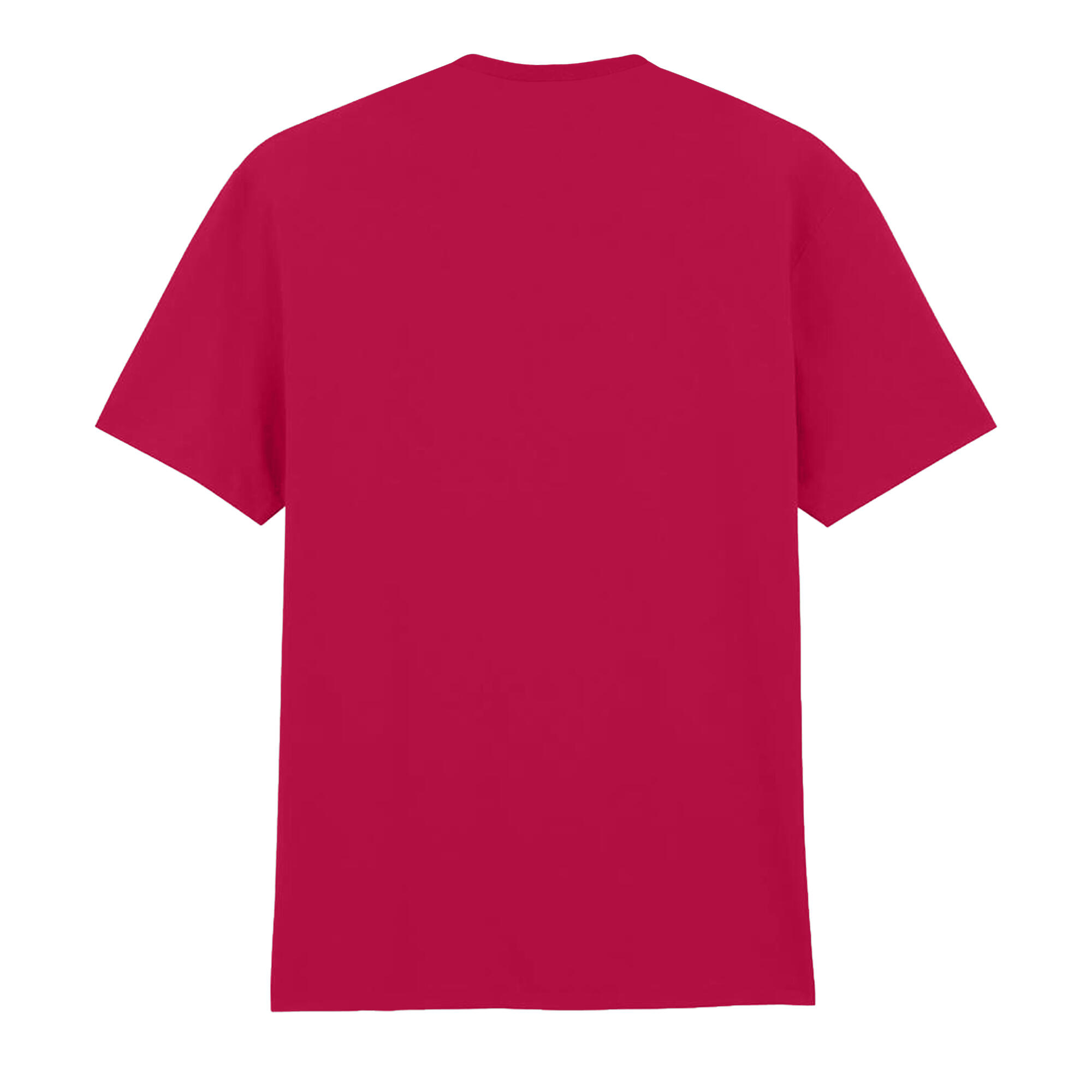 Tshirt Léger Et Uni En Coton Homme (Rouge Rose) 3/3