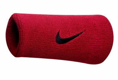 Fasce da polso Nike Swoosh Doublewide nere 2 pezzi