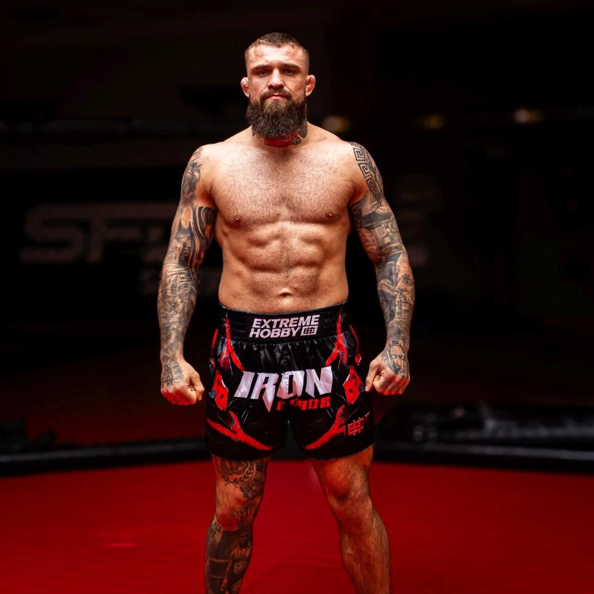 Pantaloncini Muay Thai da uomo EXTREME HOBBY IRON FORCE 2/7