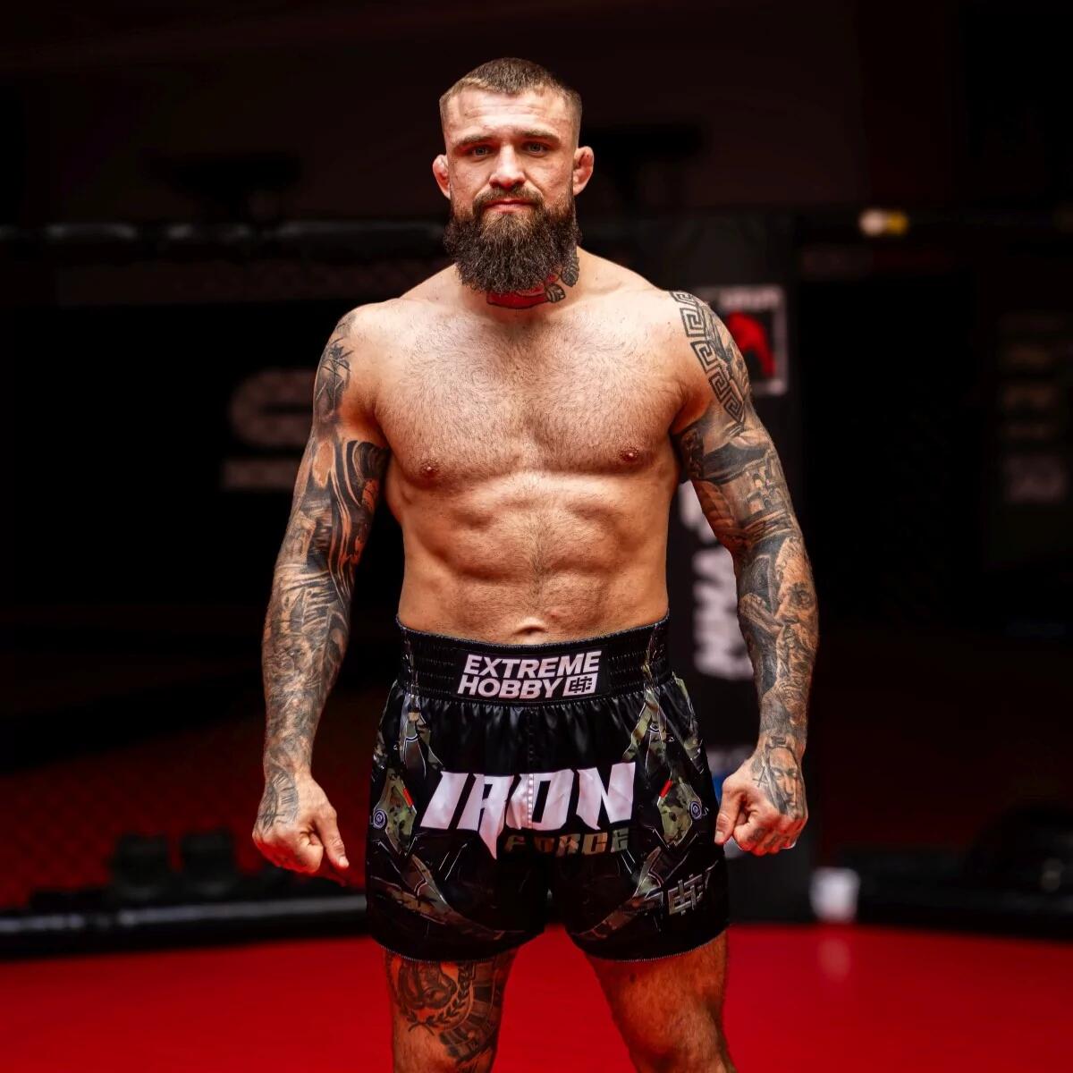 Muay Thai Shorts für Herren EXTREME HOBBY IRON FORCE 2/7