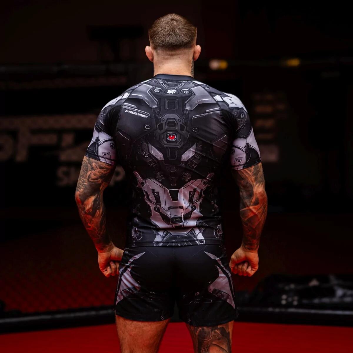 Rashguard homme à manches courtes pour le MMA IRON FORCE 4/7