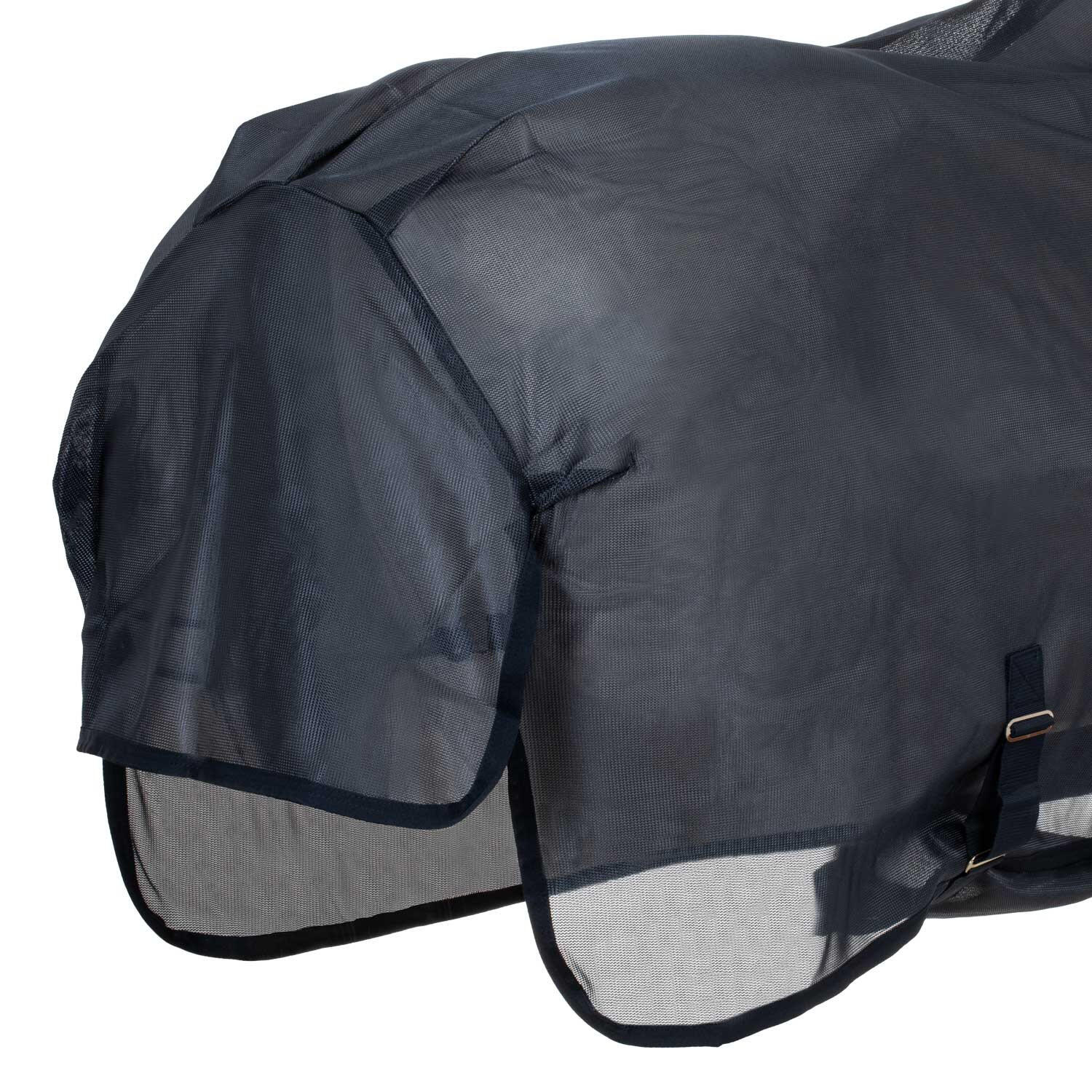 Atmungsaktive fliegendecke mit maske und halsteil für pferde 7/7