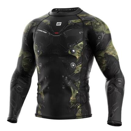 Langarm rashguard voor heren voor MMA EXTREME HOBBY IRON FORCE