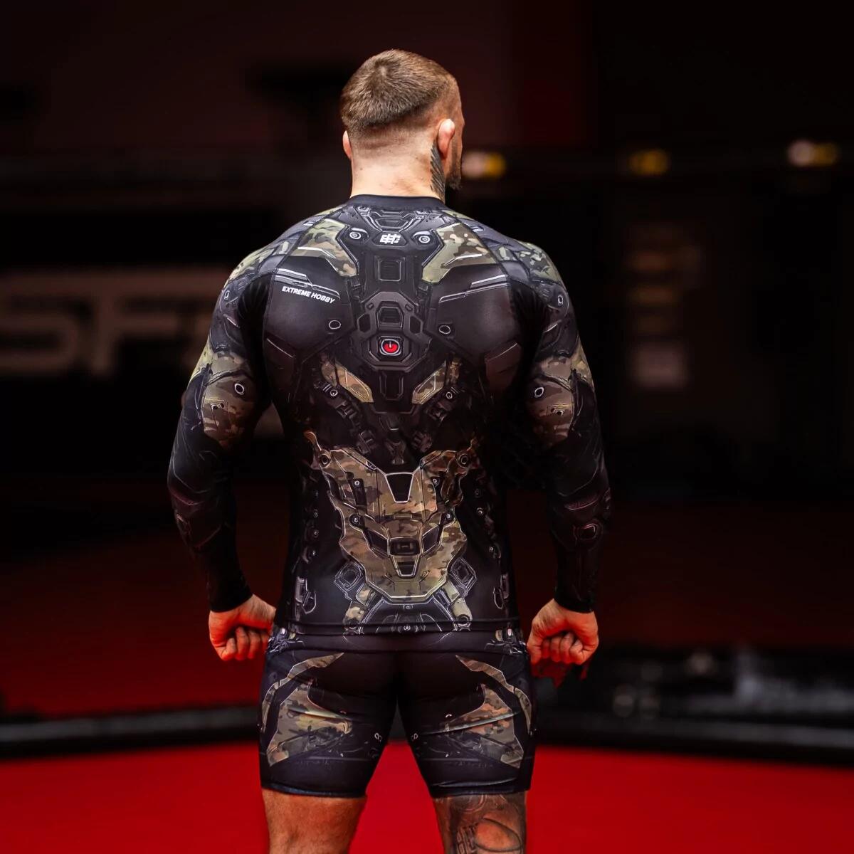 Rashguard a maniche lunghe da uomo MMA EXTREME HOBBY IRON FORCE 4/7