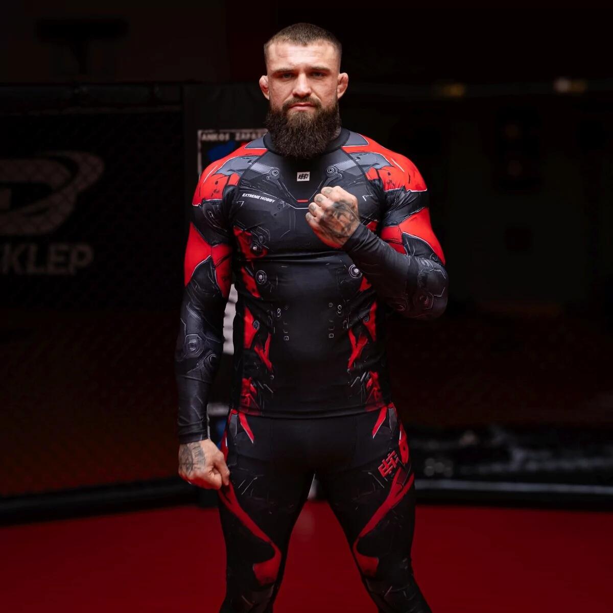 Rashguard a maniche lunghe da uomo MMA EXTREME HOBBY IRON FORCE 2/7