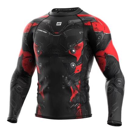 Langarm rashguard voor heren voor MMA EXTREME HOBBY IRON FORCE