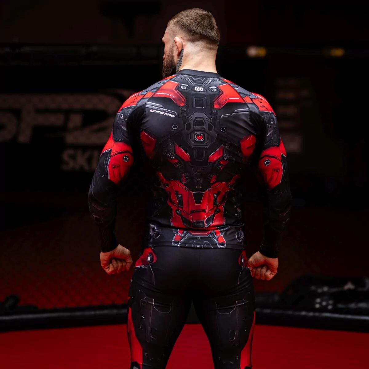 Rashguard a maniche lunghe da uomo MMA EXTREME HOBBY IRON FORCE 4/7