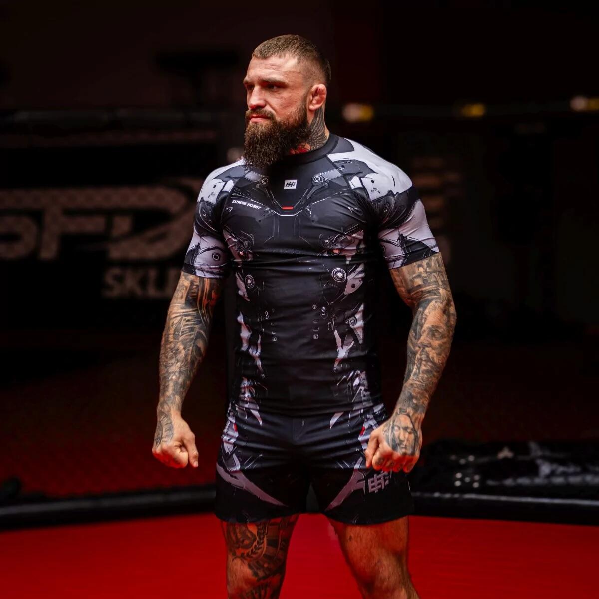 Rashguard homme à manches courtes pour le MMA IRON FORCE 2/7